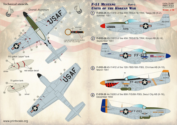 F51 Mustang units of the Korean war Part 1 PRS72-261