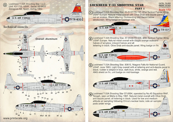 Lockheed T33 Shooting Star Part 1  PRS72-263