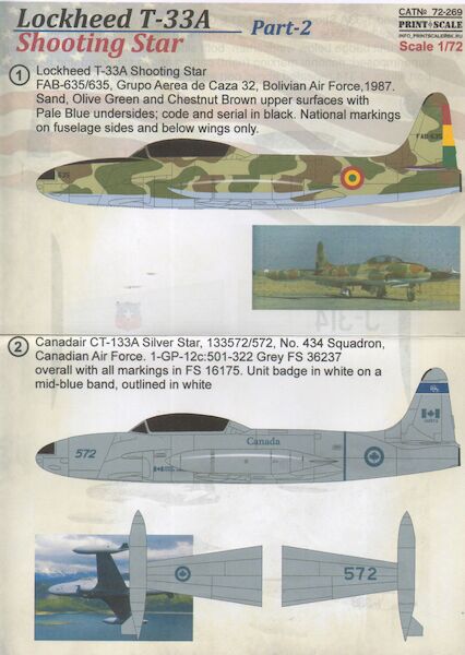 Lockheed T33 Shooting Star Part 2 PRS72-269