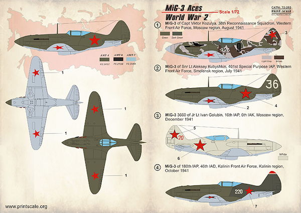 Mikoyan MiG3 Aces of WW2  PRS72-283