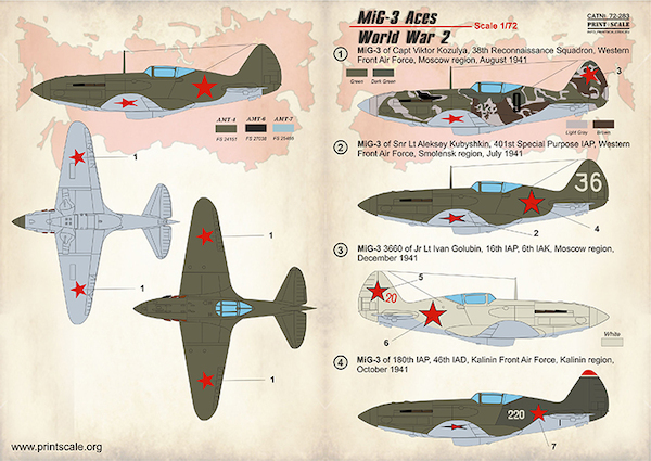 Mikoyan MiG3 Aces of WW2 PRS72-283