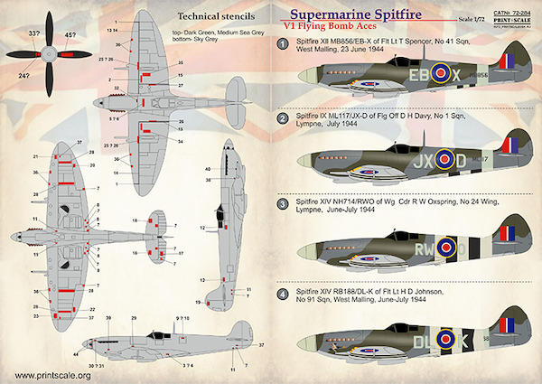 Flying Bomb aces part 2: Spitfires PRS72-284