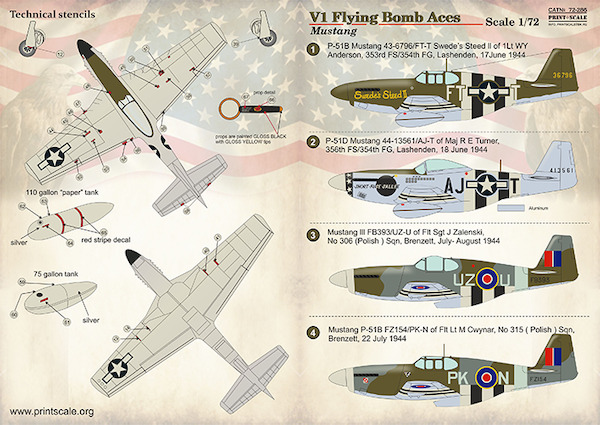 Flying Bomb aces part 3: Mustangs  PRS72-286