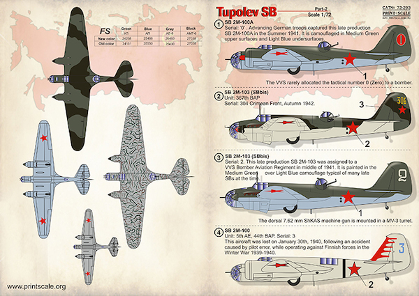 Tupolev SB2 Katiuska Part 2 PRS72-293
