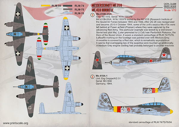 Messerschmitt Me210/Me410 Hornisse  PRS72-298