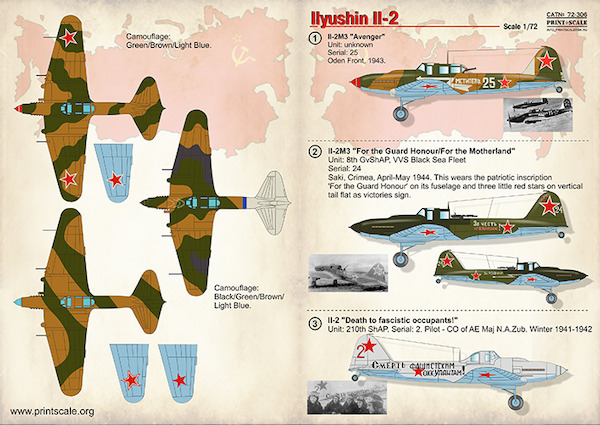Ilyushin Il2 / Il2M3 / Il2T Shturmovic PRS72-306