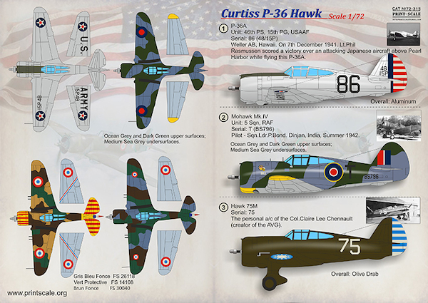 Curtiss P36/H75 Hawk PRS72-315