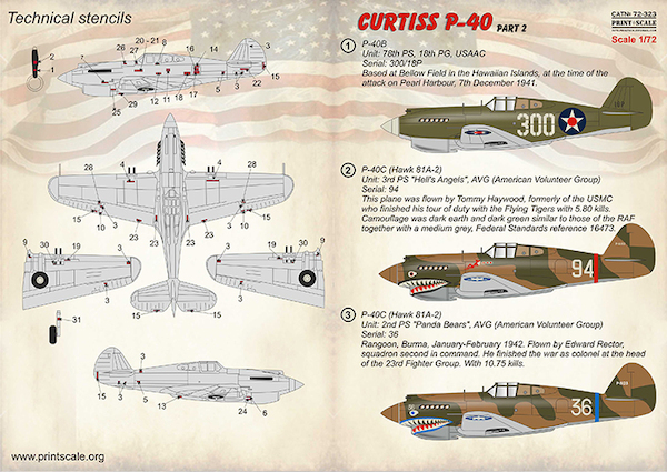 Curtiss P40C/CU Warhawk Part 2  PRS72-323
