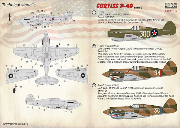 Curtiss P40C/CU Warhawk Part 2 PRS72-323
