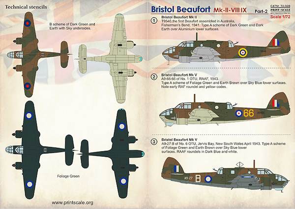 Bristol Beaufort Part 2 MkII, MKVIII, MKIX PRS72-328