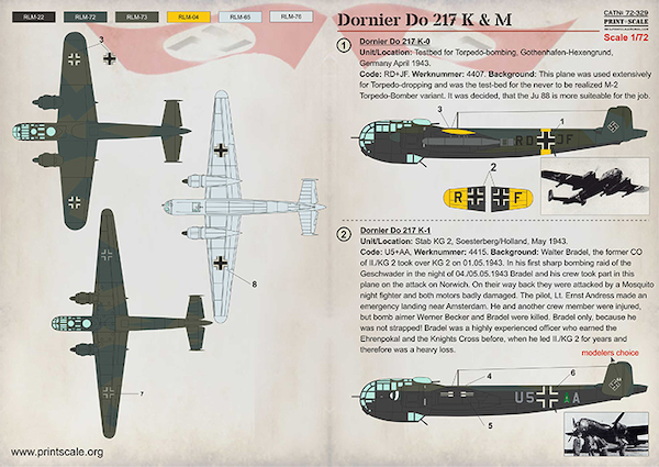 Dornier Do217K/M  PRS72-329