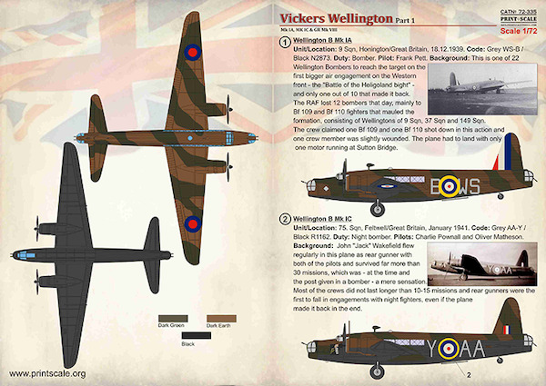 Vickers Wellington MkIA/C & GR MkIII, Part 1  PRS72-335