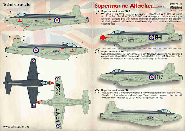 Supermarine Attacker part 1 (Royal Navy, Pakistan AF)  PRS72-345