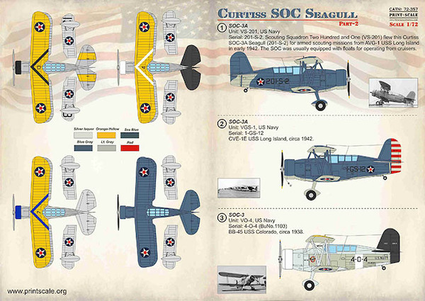 Curtiss SOC Seagull Part 2 (Landplanes)  PRS72-357