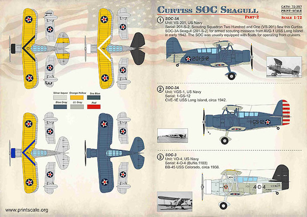 Curtiss SOC Seagull Part 2 (Landplanes) PRS72-357
