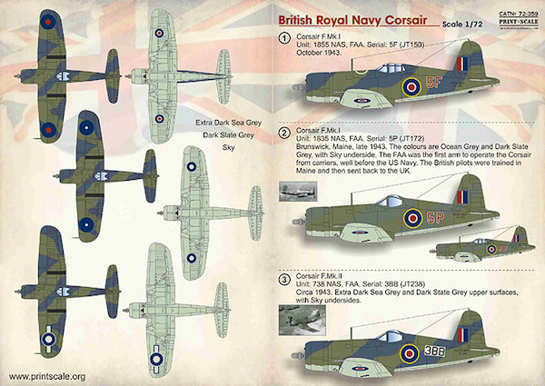 British Royal Navy Corsair (F4U) PRS72-359