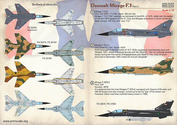 Dassault Mirage F.1 Part 1 PRS72-373