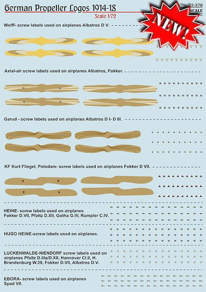 German propeller Logos 1914-1919  PRS72-378