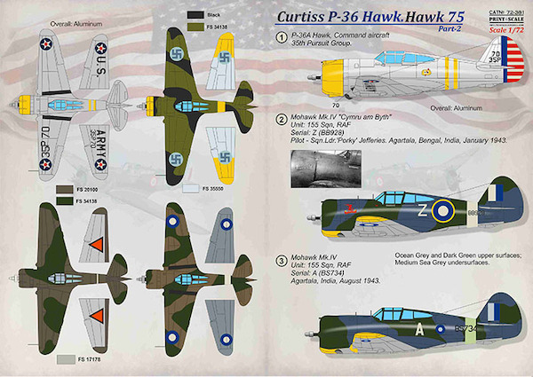 Curtiss P36 / Hawk 75  PRS72-381