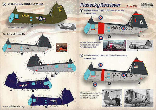 Piasecki HUP1/2 Retriever (US Navy, US Army, RCN, Aeronavale) PRS72-387