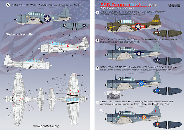 Douglas SBD Dauntless & A-24 Banshee in combat Part 2 PRS72-412
