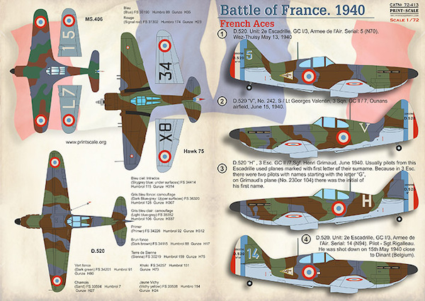 Battle of France 1940 - French Aces PRS72-413