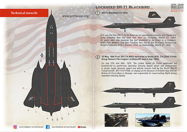 Lockheed SR71 Blackbird PRS72-435