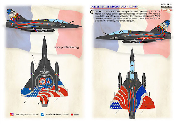 Mirage 2000N "353-125AM, French AF" PRS72-437