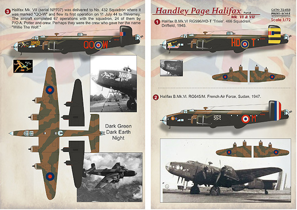 Handley Page Halifax part 4; MKVI & MKVII  PRS72-453