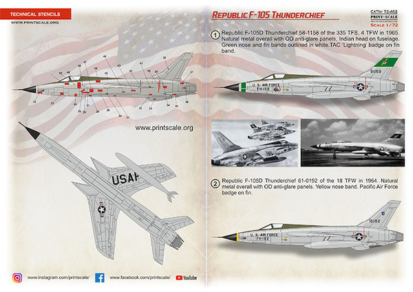 Republic F105 Thunderchief PRS72-462