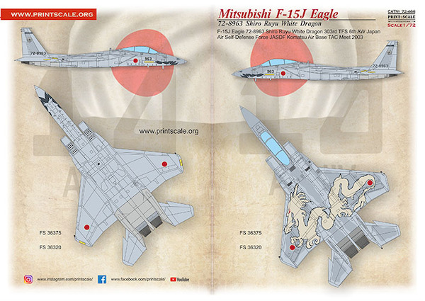 Mitsubishi F-15J Eagle White Dragon PRS72-466