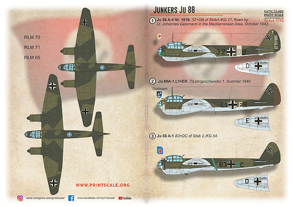 Junkers Ju88A-1/A-4/A-5  PRS72-492