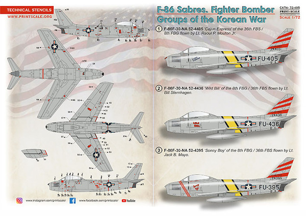 F86 Sabres of the Fighter Bomber Groups of the Korean War PRS72-495