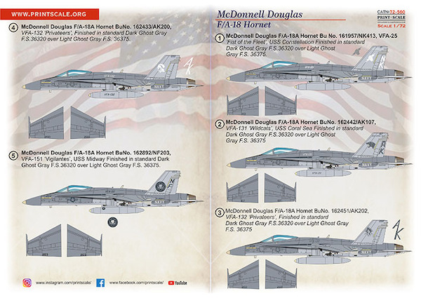 McDonnel Douglas F/A18A Hornet PRS72-500