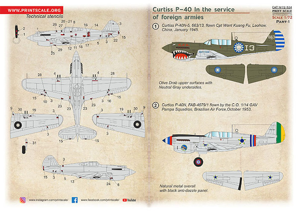 Curtiss P-40 In the service of foreign armies. Part-1  PRS72-524