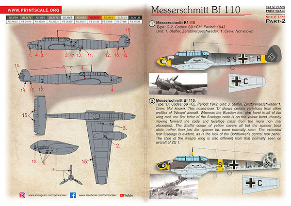 Messerschmitt Bf-110. Part 2  PRS72-539