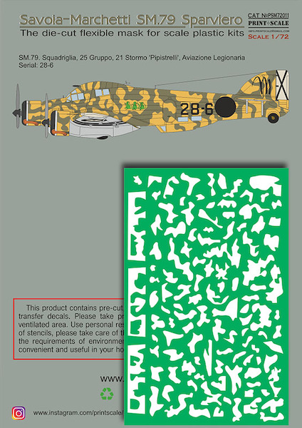 Savoia-Marchetti SM.79 mask + decal PSM720011