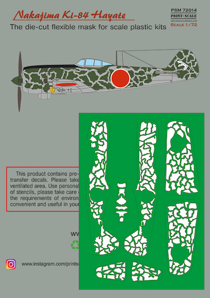 Nakajima Ki-84 Hayate mask + decal PSM720014