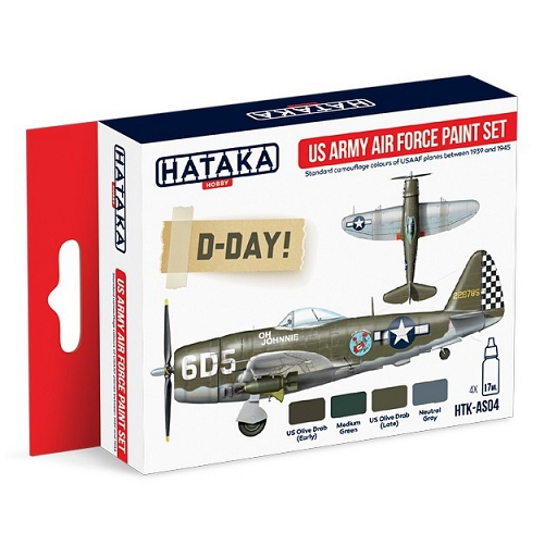 US Army Air Force paint set (4 colours) HTK-AS04