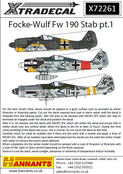 Focke-Wulf Fw-190 (Stab Markings) X72261