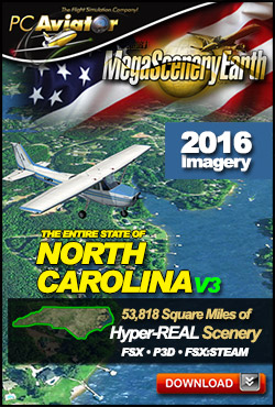 Mega Scenery Earth Version 3, North Carolina V3 (Download version) DL-MSEV3-NC