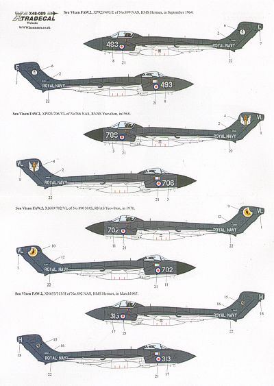 De Havilland Sea Vixen FAW2 (766NAS, 890NAS, 892NAS, 899NAS Royal Navy) X48089