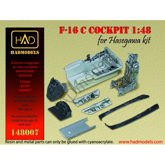 F16 cockpit detail set (Hasegawa) HAD148007