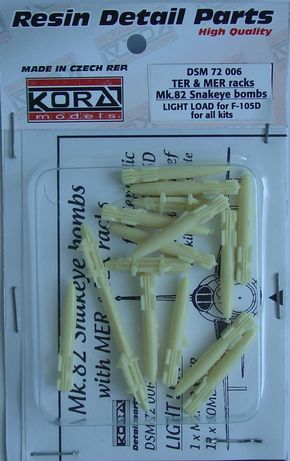 Triple Ejection Racks (2x), Multiple Ejection rack (1x) with 12 MK82 Snakeye bombs dsm72006
