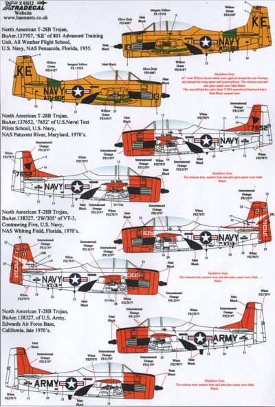 North-American T-28 Trojan In US Navy, US Marines and US Army Service X48112