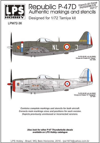 Republic P47 Thunderbolt (French Air Force Part 2) LPM72-36