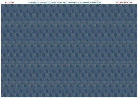 5 colour night lozenge full pattern width for upper surfaces ATT32100