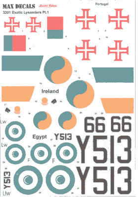 Exotic Lysanders (IAC, Egypt, Portugal) MD3201