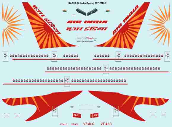 Boeing 777-200 (Air India NC) 144-303