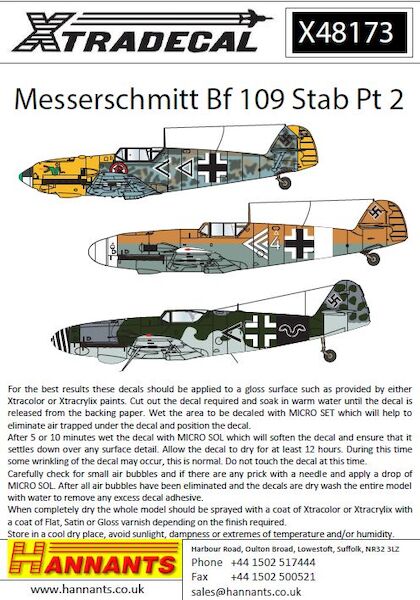 Messerschmitt Bf-109s with Stab markings Pt 2 X48173